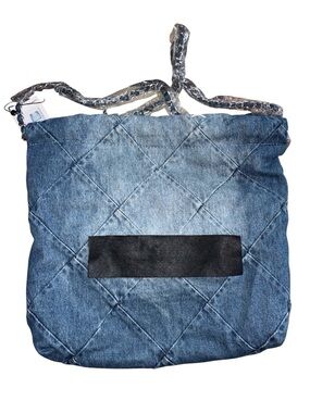 Quilted Denim Tote Trash Bag